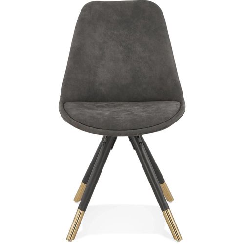 Chaise Tissu Gris H. Assise 47 Cm Rembourré