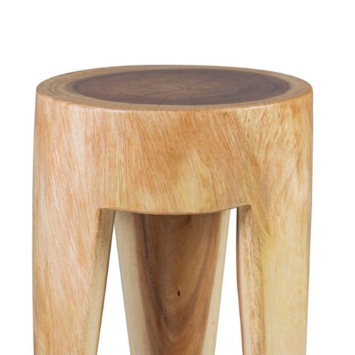 Tabouret En Bois De Suar Beige