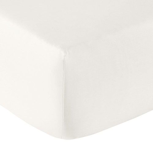 Drap Housse Coton Blanc Doux 90x190 Cm