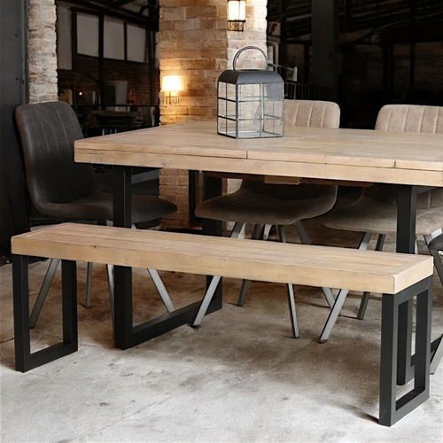 Banc De Table Industriel En Bois Recyclé L140cm