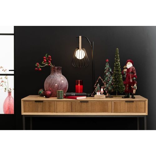 Console En Bois Et Métal Noir Avec 3 Tiroirs