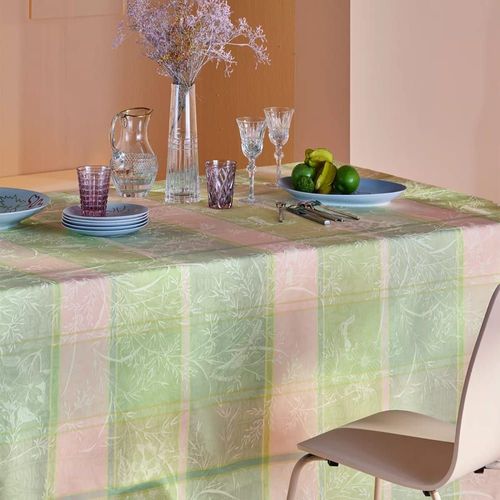 Nappe Pur Coton Rose 180x300 Cm