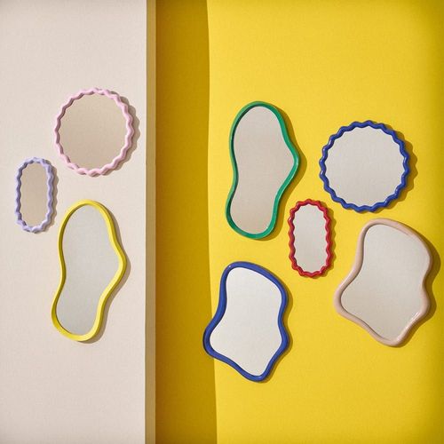 Miroir ovale 20x35cm - Lilas