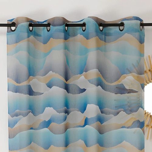 Voilage Motif Dune Bleu 150x260cm