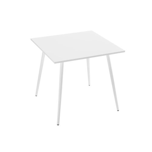Table À  Manger Carrée En Métal Blanc - 80x80 Cm