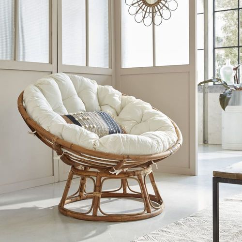 Fauteuil En Rotin Marron 100 Cm