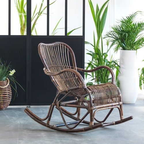 Fauteuil En Rotin Marron 63 Cm