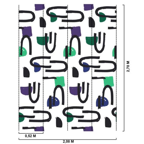 Papier peint trombone grafik 208x270 cm