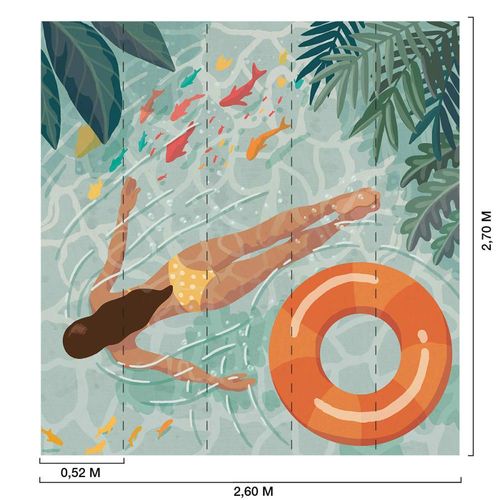 Papier peint piscines lagon 260x270 cm