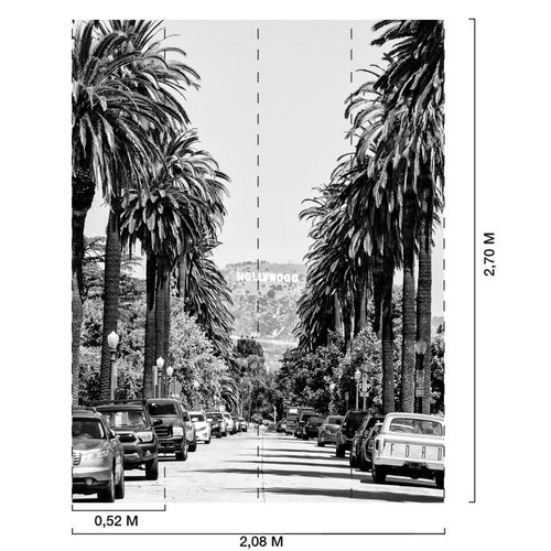 Papier peint Hollywood n&b 208x270 cm