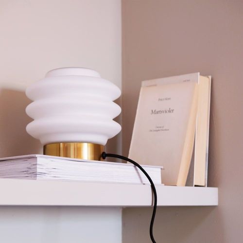 Lampe À Poser En Verre Laiton