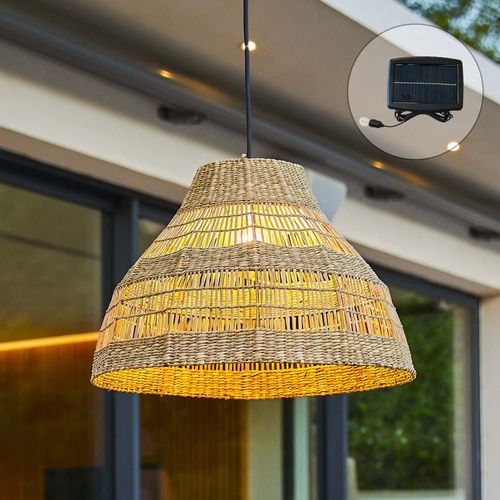 Suspension Solaire Bohème Herbe Marine Beige H34cm