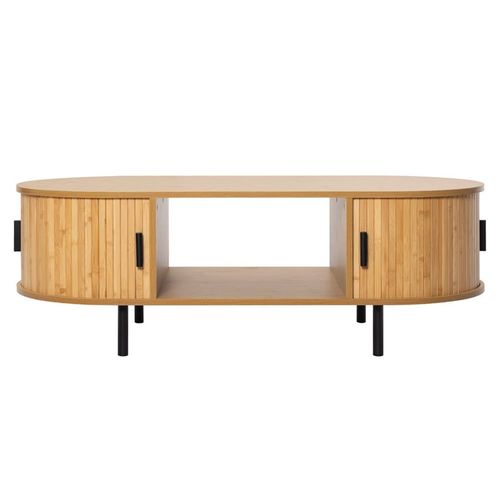 Table Basse Style Contemporain 120 Cm Bois / Noir