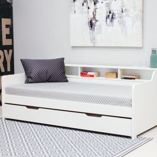 Lit Avec Lit Gigogne En Pin Blanc 90x200