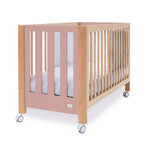 Lit Bébé-Lit D'enfant-Canapé-Bureau 60x120 Cm (4en1) Bois/Rose