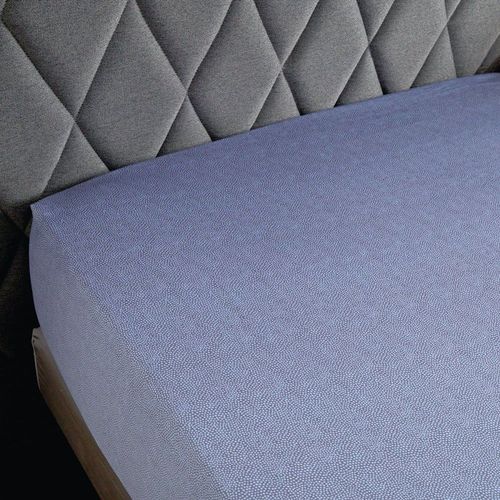 Drap Housse Satin Bleu Clair 200x200 Cm