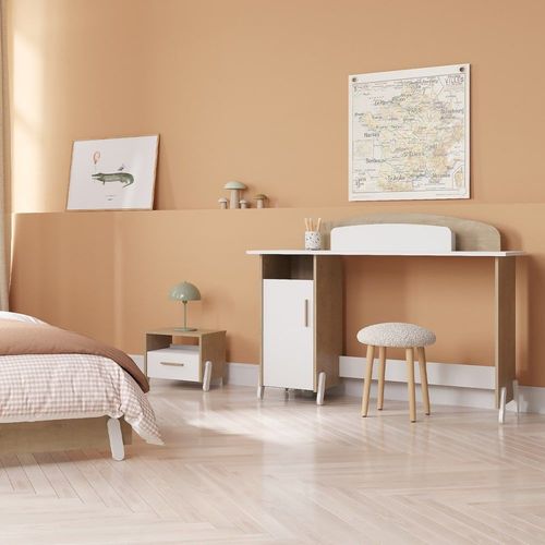 Bureau 1 Niche Et 1 Porte L134,8 Cm - Blanc