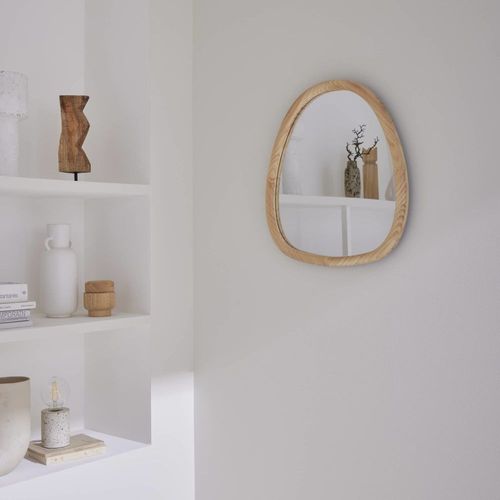 Miroir organique en sapin couleur naturelle 55 cm
