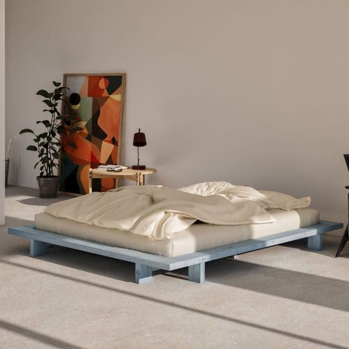 Lit Design En Bois 160x200cm - Bleu Clair