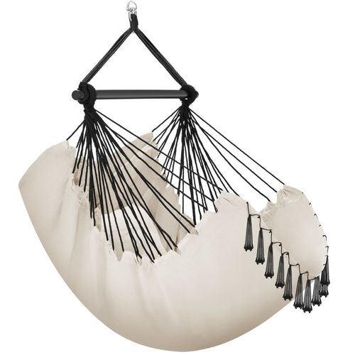 Fauteuil Suspendu Coussins D'assise Et De Dossier Extra Épais Beige