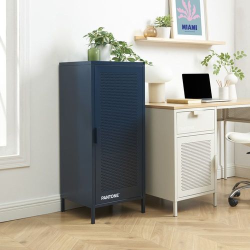 Caisson De Bureau Métal Bleu Nuit H105cm