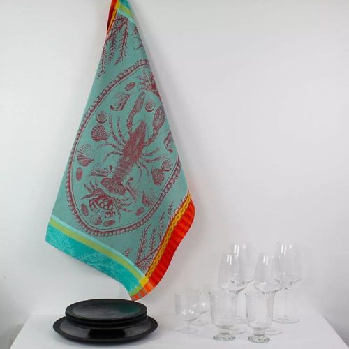 Torchon Pur Coton Multicolore 56x77 Cm