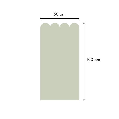 Sticker en vinyle feston vert 50x100 cm