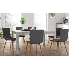 Table À Manger En Effet Béton 8 Personnes L160