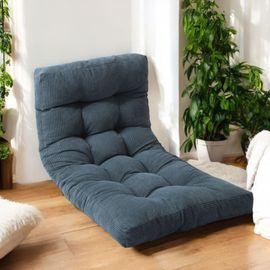 Matelas futon 90x190 cm bleu foncé