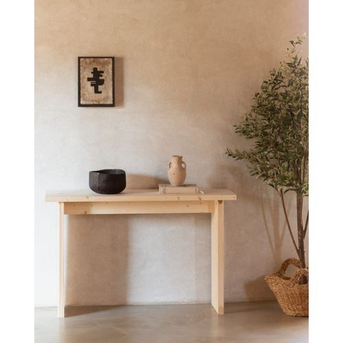 Console En Bois De Sapin Beige 120x80cm