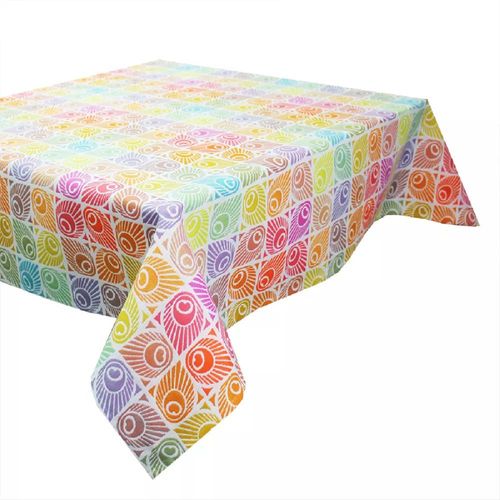 Nappe Carrée Pur Coton Multicolore 155x155 Cm