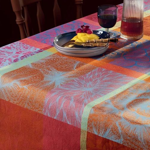 Nappe Carrée Pur Coton Multicolore 180x180 Cm