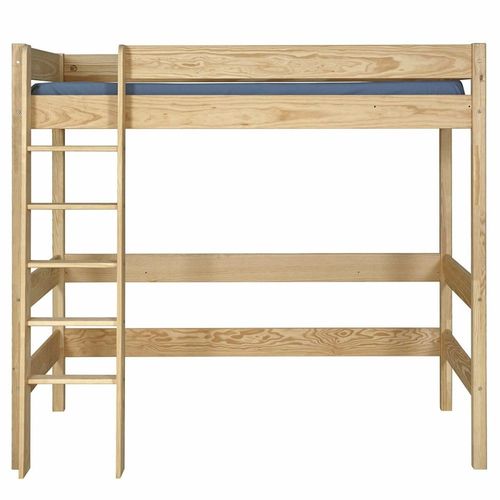 Lit Mezzanine Bois Massif 90x190 Cm