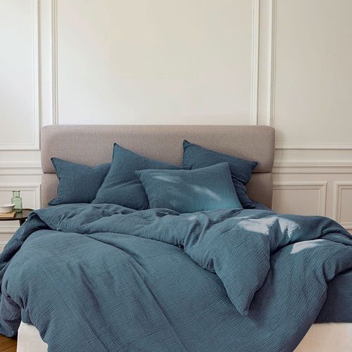 Drap Housse Gaze De Coton Azurite 160x200 Cm