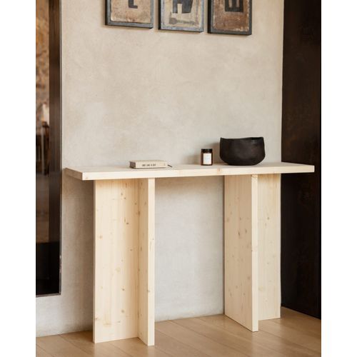 Console En Bois De Sapin Beige 120x80cm