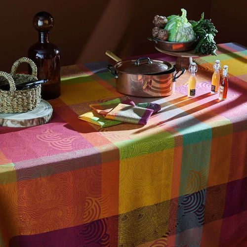 Nappe Pur Coton Multicolore 155x225 Cm
