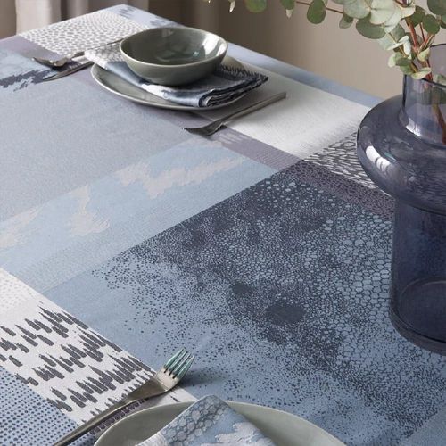 Nappe Pur Coton Bleu 180x250 Cm