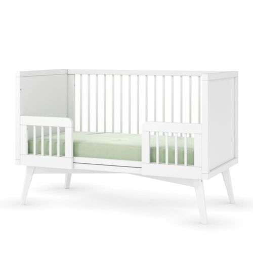 Lit bébé évolutif Montessori bois massif blanc 70x140 cm