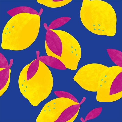 Papier peint citrons pop 52x1000 cm
