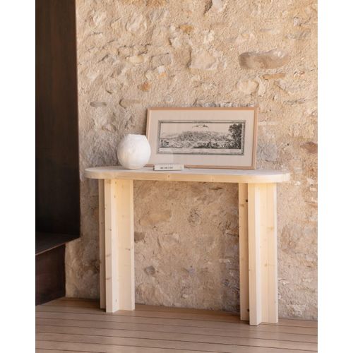 Console En Bois De Sapin Beige 120x80cm