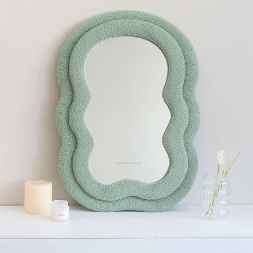 Miroir Mural Asymétrique 70x50x4cm Vert