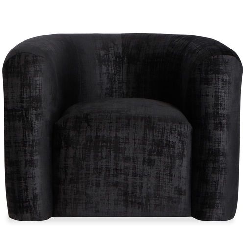 Fauteuil Design Tissu Texturé Noir
