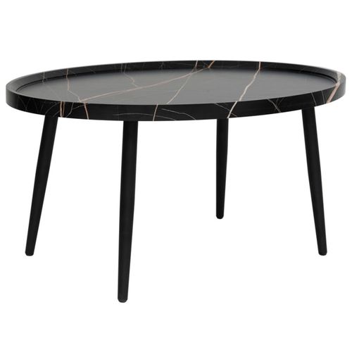 Table Basse Style Contemporain 80 Cm Noir