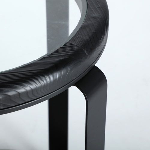Table Basse En Bois De Sapin Noir 55x55x65 Cm