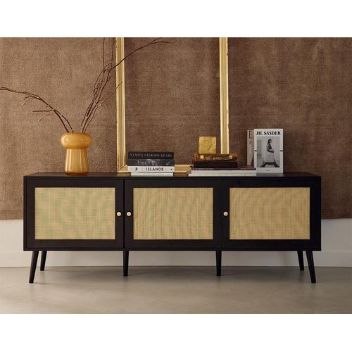 Meuble Tv Style Contemporain 167 Cm Noir