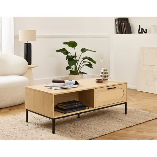 Table Basse Style Contemporain 110 Cm Bois / Noir