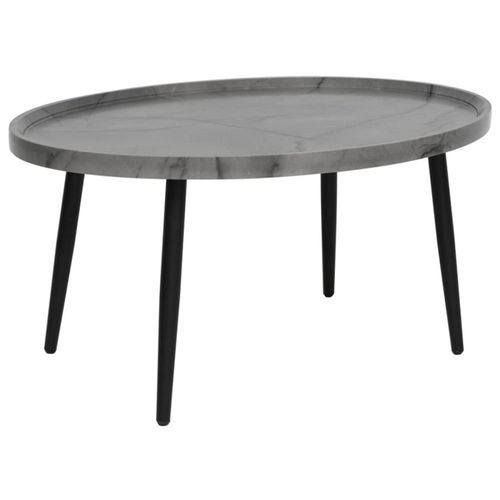 Table Basse Style Contemporain 80 Cm Gris