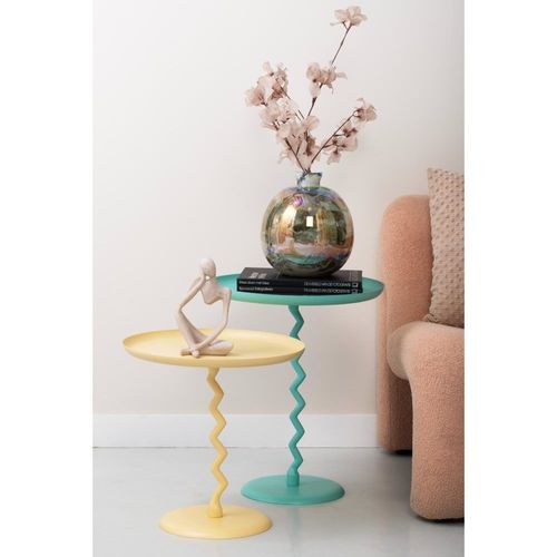 Table D'appoint Fer Turquoise Ø44cm