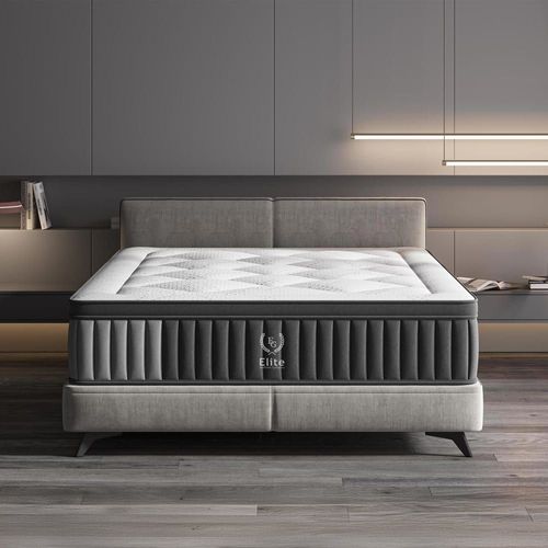 Matelas hybride aux ressorts ensachés 180 x 200 cm d'épaisseur 30 cm