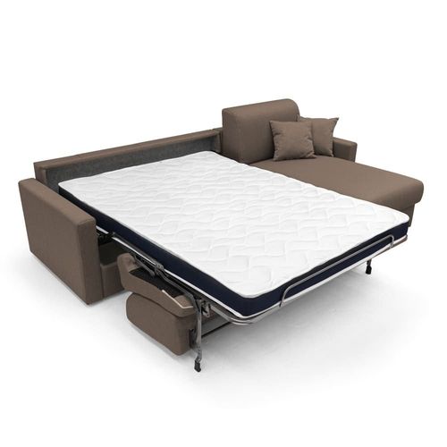 Canapé D'angle En Tissu Imperméable 268 Cm Gauche Brun